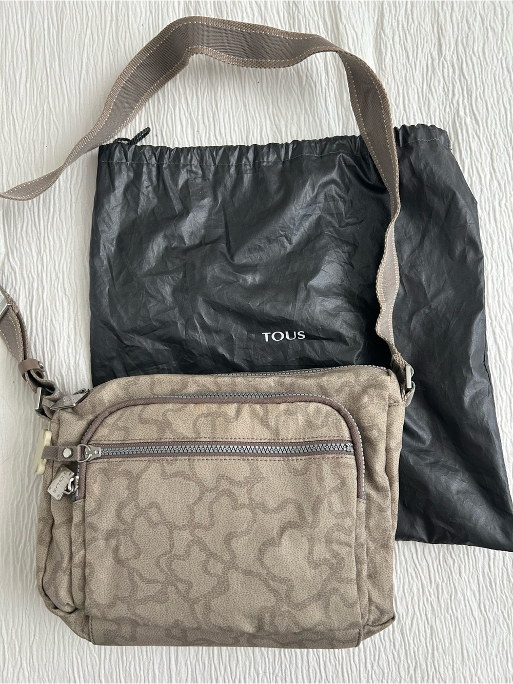 Tous Kaos Beige Shoulder/Crossbody Bag